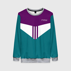 Женский свитшот FIRM темная сирень и бирюза