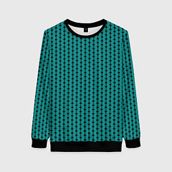 Женский свитшот Паттерн кружочки на зелёном