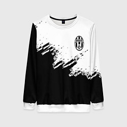 Свитшот женский Juventus black sport texture, цвет: 3D-белый