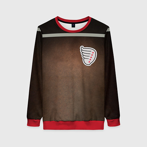 Женский свитшот Куртка Турбо из Слово пацана с кленовым листом / 3D-Красный – фото 1