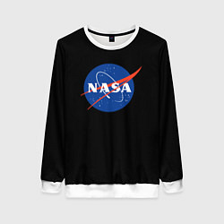 Свитшот женский NASA logo space, цвет: 3D-белый