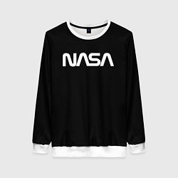 Свитшот женский NASA space logo, цвет: 3D-белый