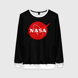 Свитшот женский NASA redlogo space usa, цвет: 3D-белый