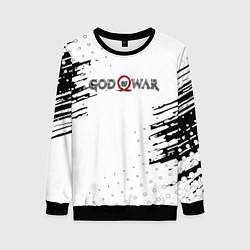 Свитшот женский God of war краски стрипс, цвет: 3D-черный