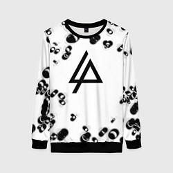 Свитшот женский Linkin park краски текстура, цвет: 3D-черный