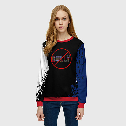 Женский свитшот Bully game краски рокстар / 3D-Красный – фото 3