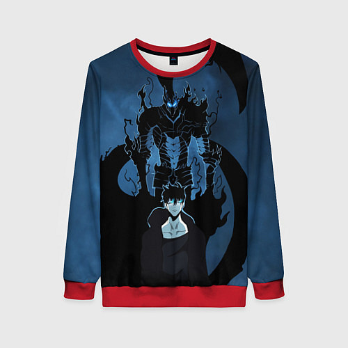 Женский свитшот Song Jin-Woo and Igris / 3D-Красный – фото 1