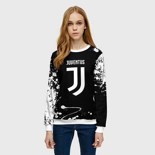 Женский свитшот Juventus краски белые / 3D-Белый – фото 3