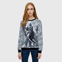 Свитшот женский The Witcher and dragon - hand drawn style, цвет: 3D-черный — фото 2