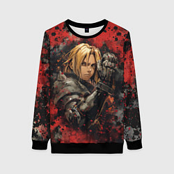 Свитшот женский Edward Elric - Fullmetal Alchemist, цвет: 3D-черный