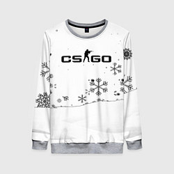 Свитшот женский Cs go зимний стиль лого, цвет: 3D-меланж
