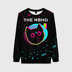 Свитшот женский The Neighbourhood - rock star cat, цвет: 3D-черный