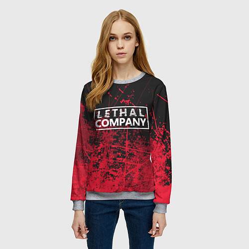 Женский свитшот Lethal Company: Red Trail / 3D-Меланж – фото 3
