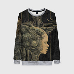 Женский свитшот Киборг с женским лицом