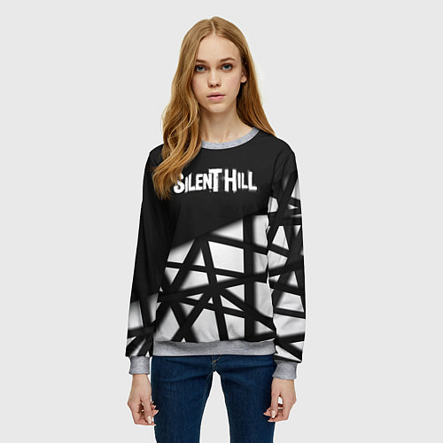 Женский свитшот Silent Hill геометрия / 3D-Меланж – фото 3