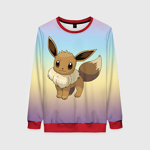 Женский свитшот Покемон персонаж серии игр Иви / 3D-Красный – фото 1