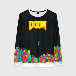 Свитшот женский Doom x tetrix коллабарация, цвет: 3D-белый