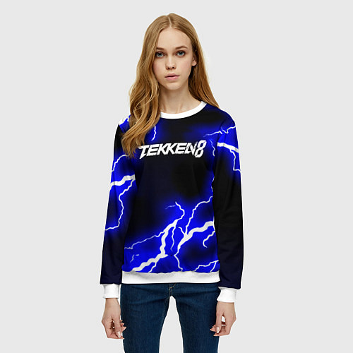 Женский свитшот Tekken молнии / 3D-Белый – фото 3