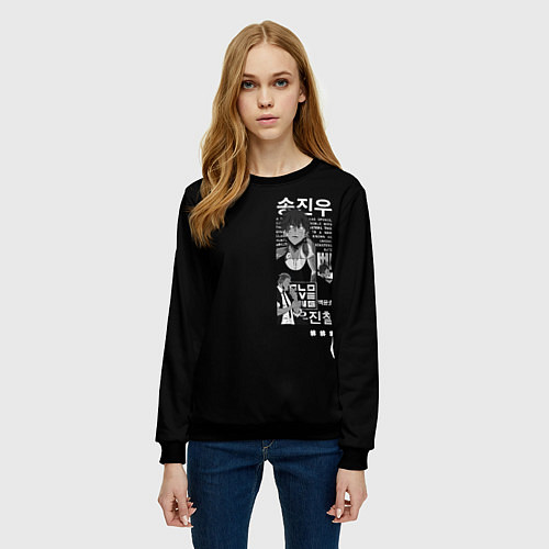 Женский свитшот NoSolo Leveling / 3D-Черный – фото 3
