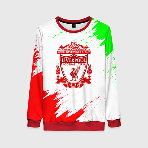 Женский свитшот Liverpool краски спорт / 3D-Красный – фото 1
