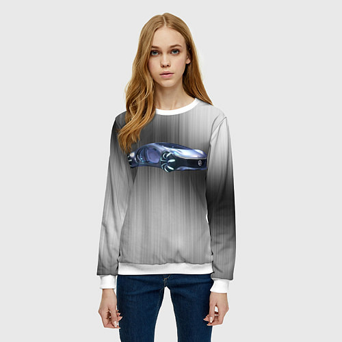 Женский свитшот Mercedes-benz AVTR / 3D-Белый – фото 3
