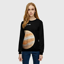 Свитшот женский Юпитер - dies jovis, цвет: 3D-черный — фото 2