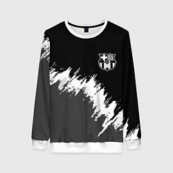 Свитшот женский Barcelona краски текстура фк, цвет: 3D-белый