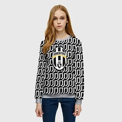 Свитшот женский Juventus pattern fc, цвет: 3D-меланж — фото 2