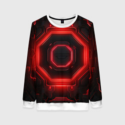 Женский свитшот Nvidia style black and red neon