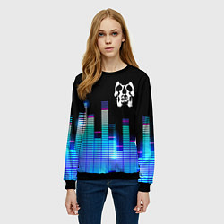 Свитшот женский Deftones эквалайзер, цвет: 3D-черный — фото 2