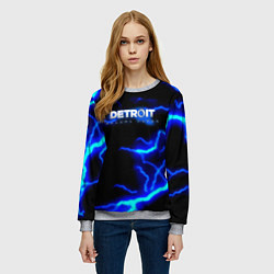 Свитшот женский Detroit become human storm, цвет: 3D-меланж — фото 2