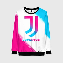 Свитшот женский Juventus neon gradient style, цвет: 3D-черный