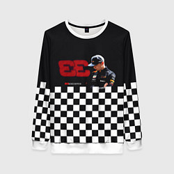 Свитшот женский Макс Ферстаппен гонщик, цвет: 3D-белый