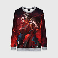 Свитшот женский Аста из Черного клевера, цвет: 3D-меланж