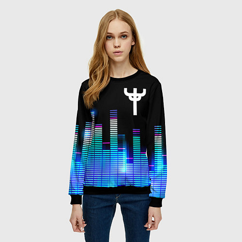 Женский свитшот Judas Priest эквалайзер / 3D-Черный – фото 3