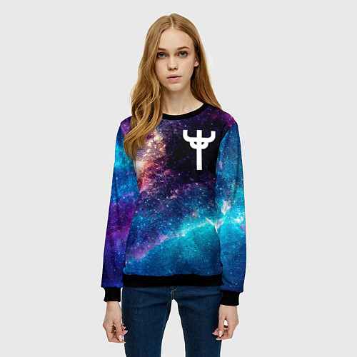 Женский свитшот Judas Priest space rock / 3D-Черный – фото 3