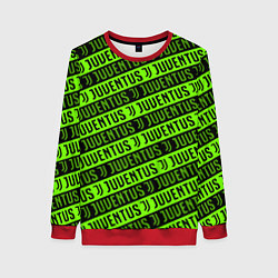 Свитшот женский Juventus green pattern sport, цвет: 3D-красный