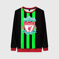 Свитшот женский Liverpool line green, цвет: 3D-красный