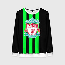 Свитшот женский Liverpool line green, цвет: 3D-белый