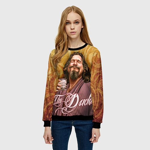 Женский свитшот The Big Lebowski dude / 3D-Черный – фото 3