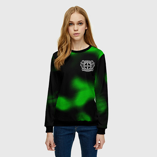 Женский свитшот Bayer 04 sport halftone / 3D-Черный – фото 3