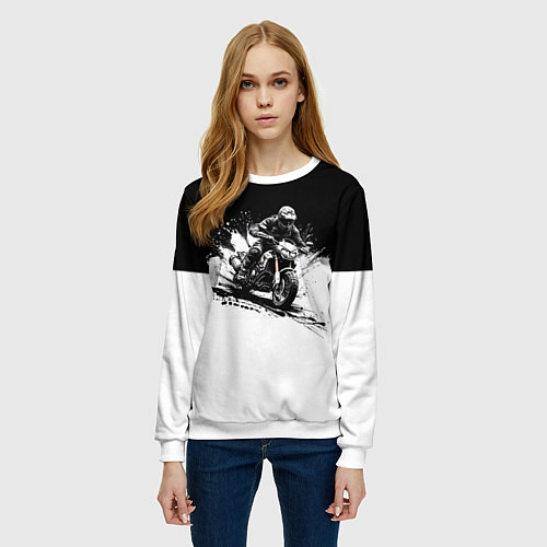 Женский свитшот Scrambler BlacknWhite / 3D-Белый – фото 3