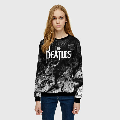 Женский свитшот The Beatles black graphite / 3D-Черный – фото 3