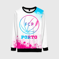 Свитшот женский Porto neon gradient style, цвет: 3D-черный