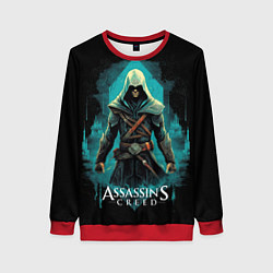 Свитшот женский Assassins creed темный стиль, цвет: 3D-красный