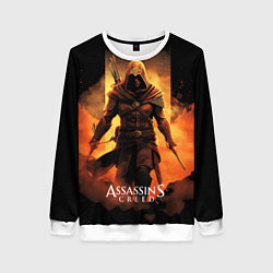 Свитшот женский Assassins creed пустыня на фоне, цвет: 3D-белый