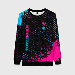 Свитшот женский Tottenham - neon gradient вертикально, цвет: 3D-черный