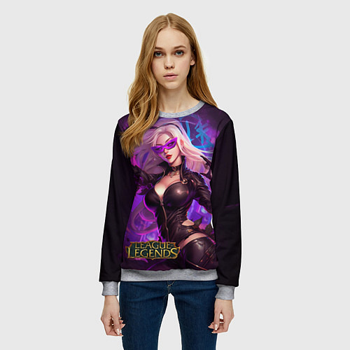 Женский свитшот League of Legends Kaisa Kda style / 3D-Меланж – фото 3