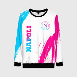 Свитшот женский Napoli neon gradient style вертикально, цвет: 3D-черный