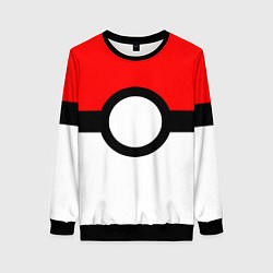 Свитшот женский Pokeball texture, цвет: 3D-черный